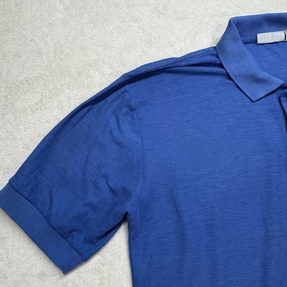 Vintage Levis Polo Shirt Adult Large Blue Collared Dress Shirt 1980s USA Jeans - Picture 6 of 13